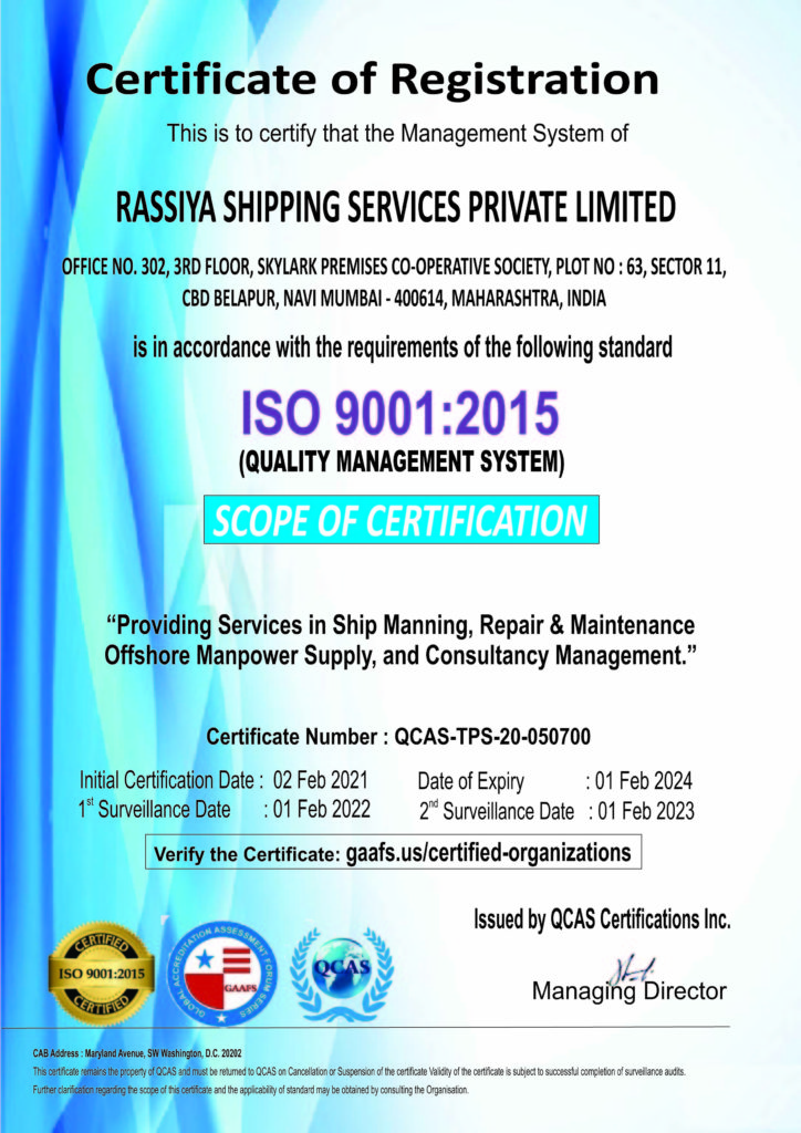 RASSIYA SHIPPING SERVICES PRIVATE LIMITED